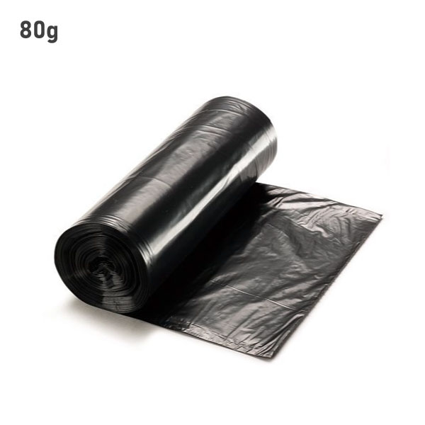 80Gallon Black Plastic Trash Bags 5x15