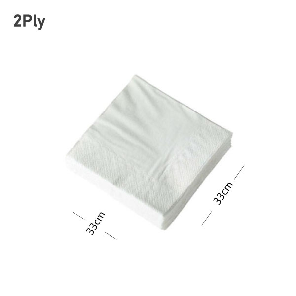 White Paper Napkin 33x33cm 2Ply 4000/ctn